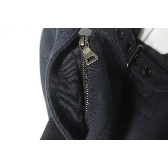 Vintage y2k Prada Milano Button Detailed Flare Trousers Pants Black 24x26 AY309